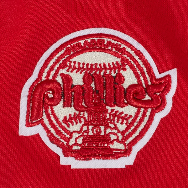 MLB PHILADELPHIA PHILLIES PRO PREP WOMEN'S RIB FLC SWEATPANT (RED)