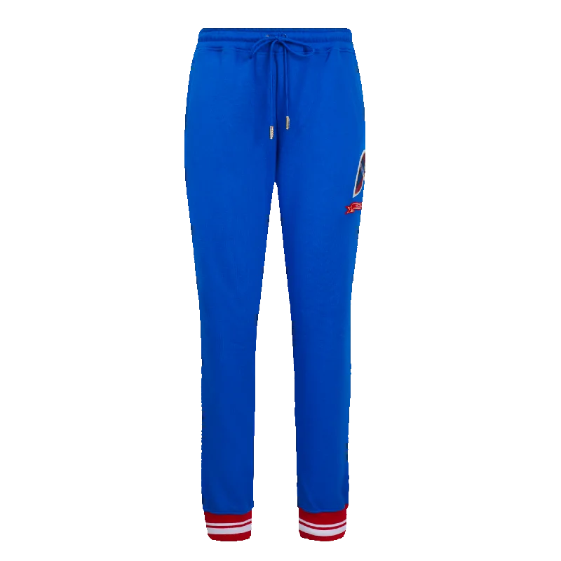 MLB PHILADELPHIA PHILLIES PRO PREP WOMEN'S RIB FLC SWEATPANT (ROYAL BLUE/RED)