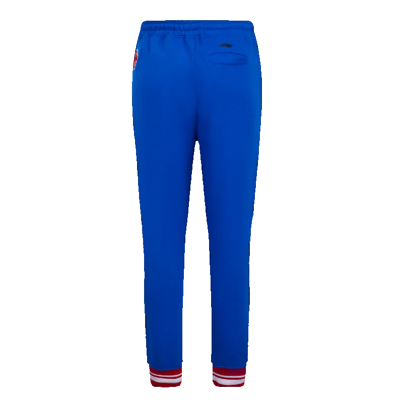 MLB PHILADELPHIA PHILLIES PRO PREP WOMEN'S RIB FLC SWEATPANT (ROYAL BLUE/RED)