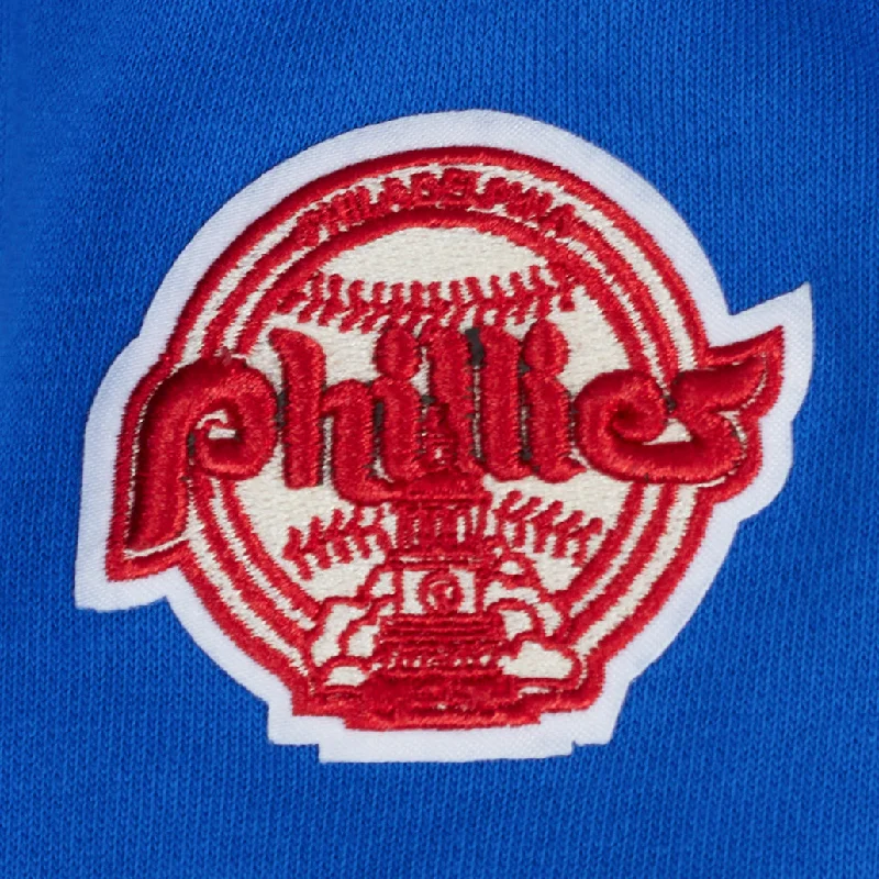 MLB PHILADELPHIA PHILLIES PRO PREP WOMEN'S RIB FLC SWEATPANT (ROYAL BLUE/RED)