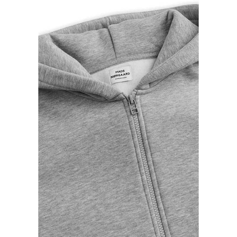 Mads Nørgaard Standard Hudini Zip Sweatshirt Grey Melange