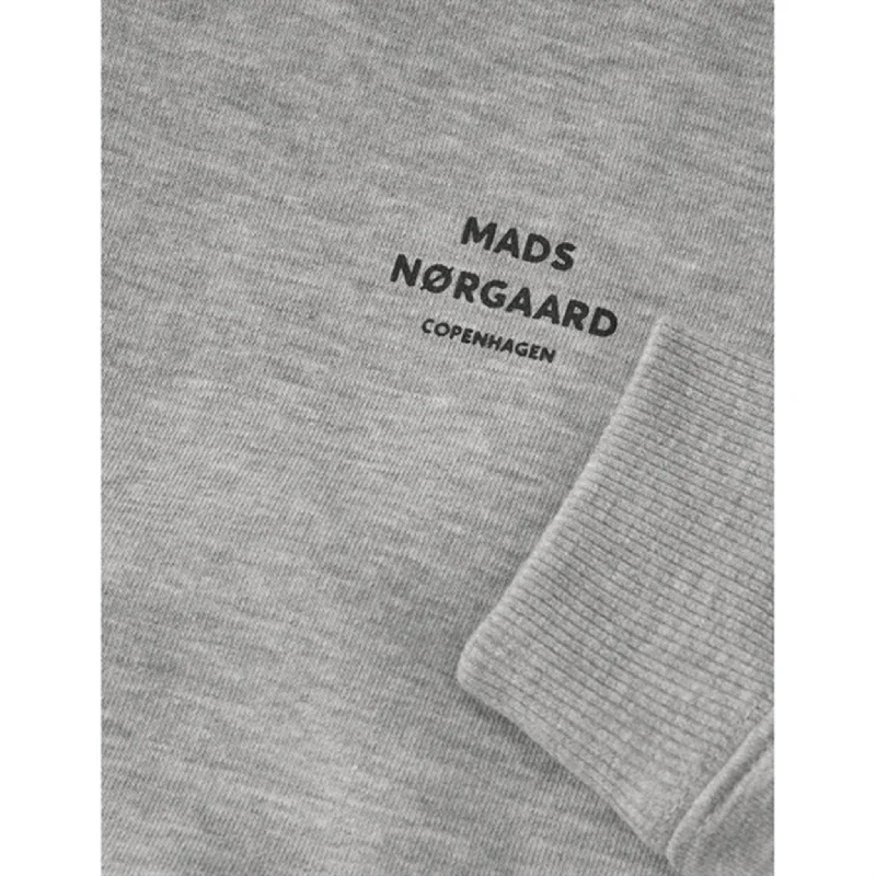 Mads Nørgaard Standard Hudini Zip Sweatshirt Grey Melange