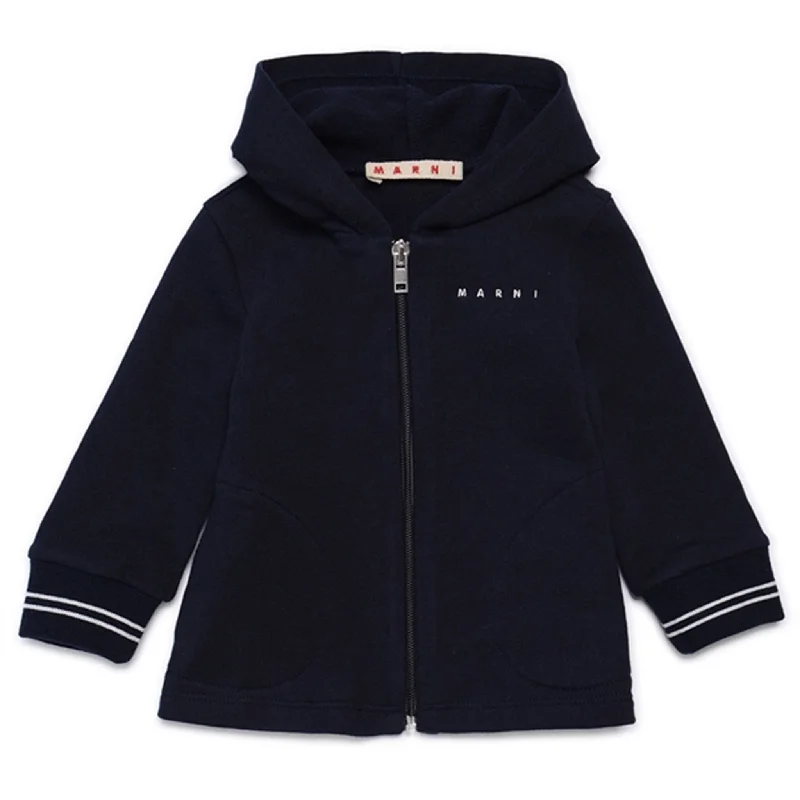 Marni Blue Navy Zip Cardigan