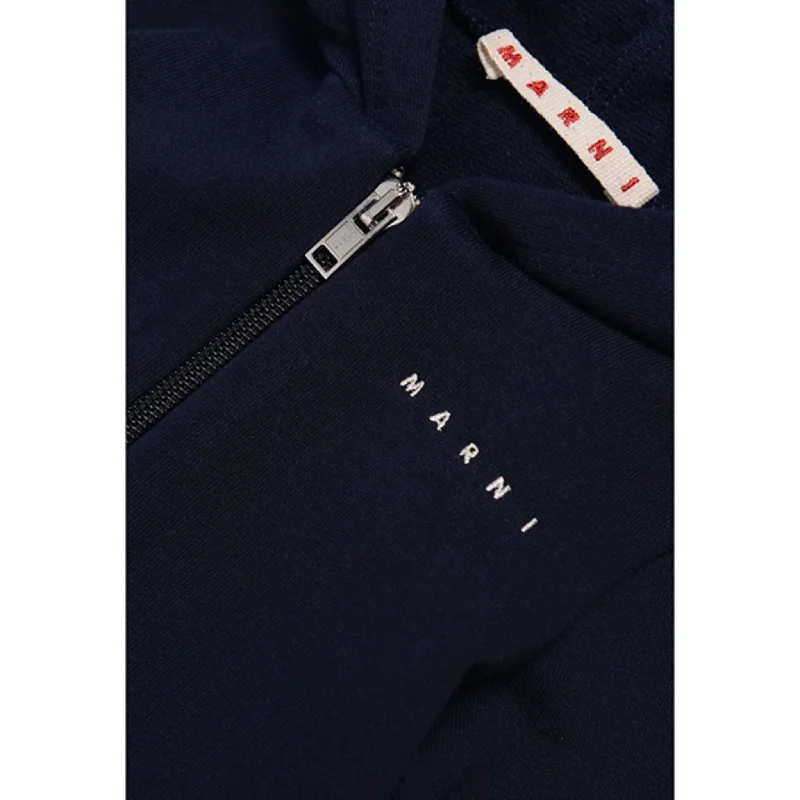 Marni Blue Navy Zip Cardigan