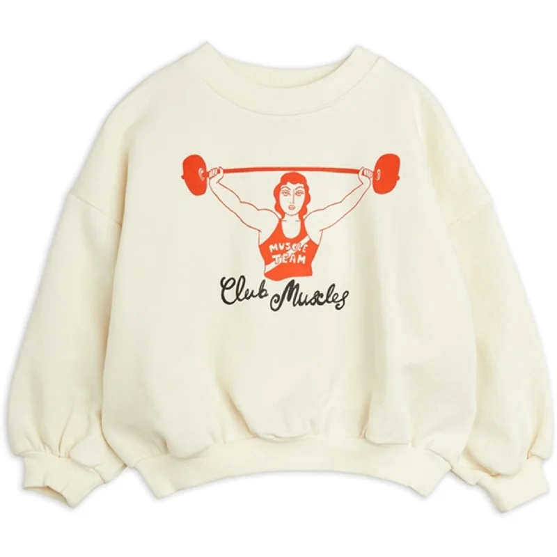 Mini Rodini Offwhite Club Muscles Sp Sweatshirt