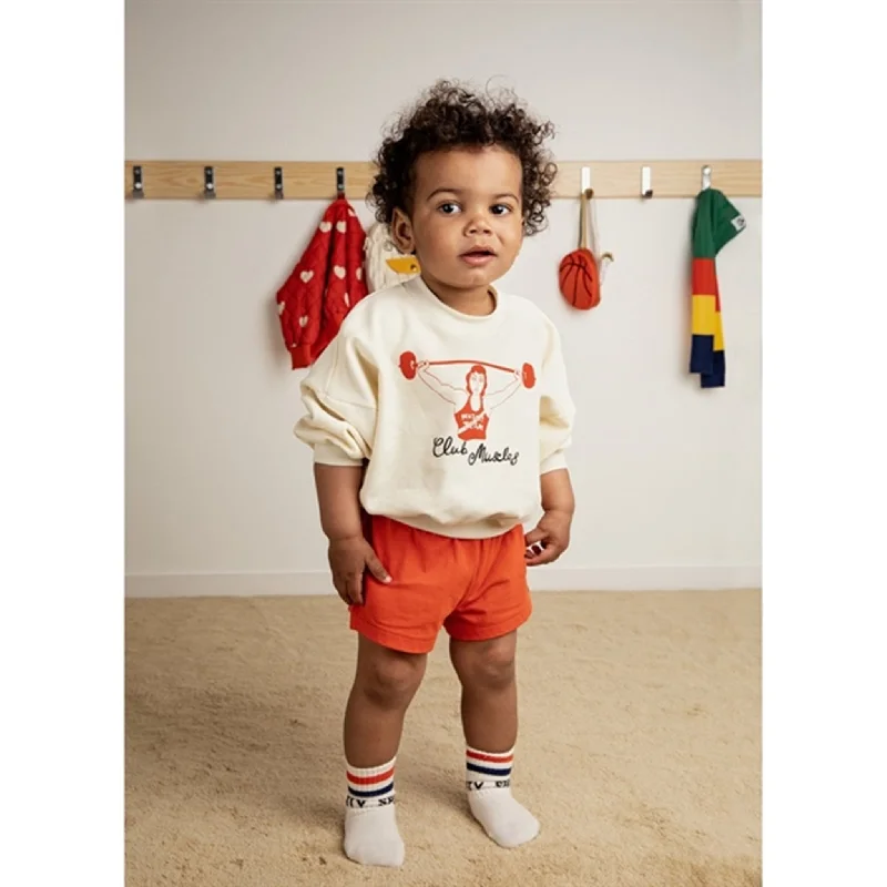 Mini Rodini Offwhite Club Muscles Sp Sweatshirt