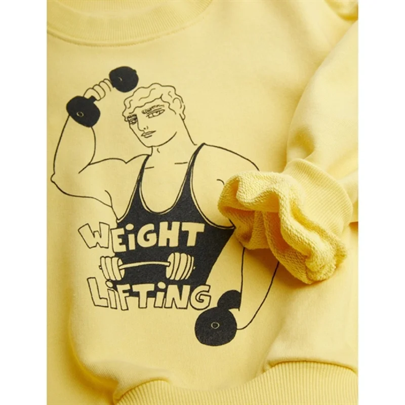 Mini Rodini Yellow Weight Lifting Sp Sweatshirt