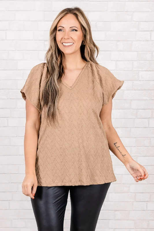 My Worst Distraction Top, Taupe