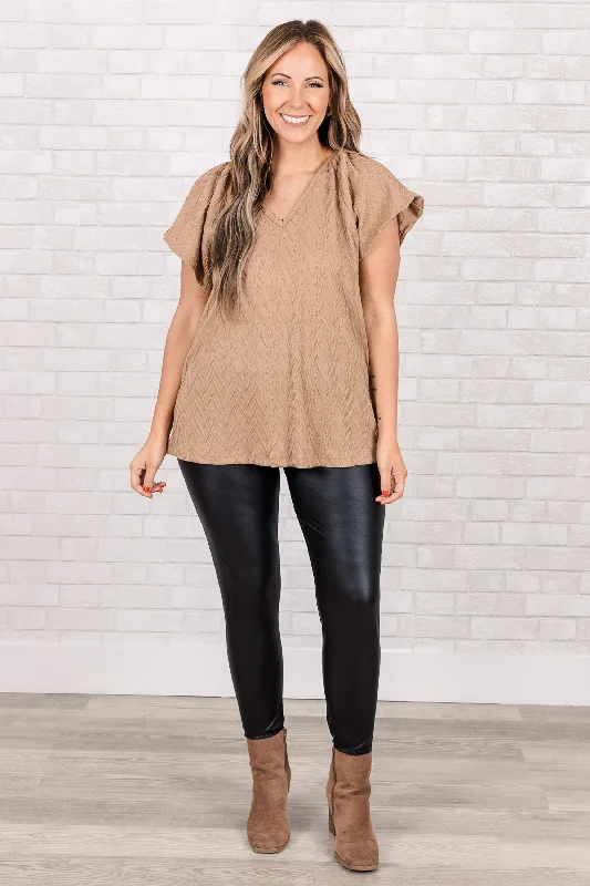 My Worst Distraction Top, Taupe