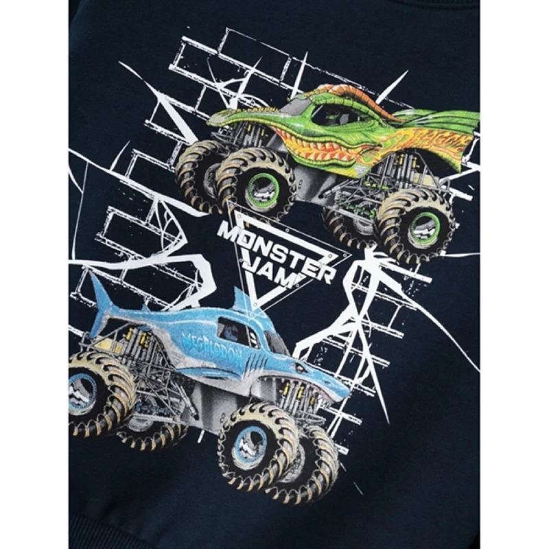 Name it Dark Sapphire Faustin Monster Jam Sweatshirt