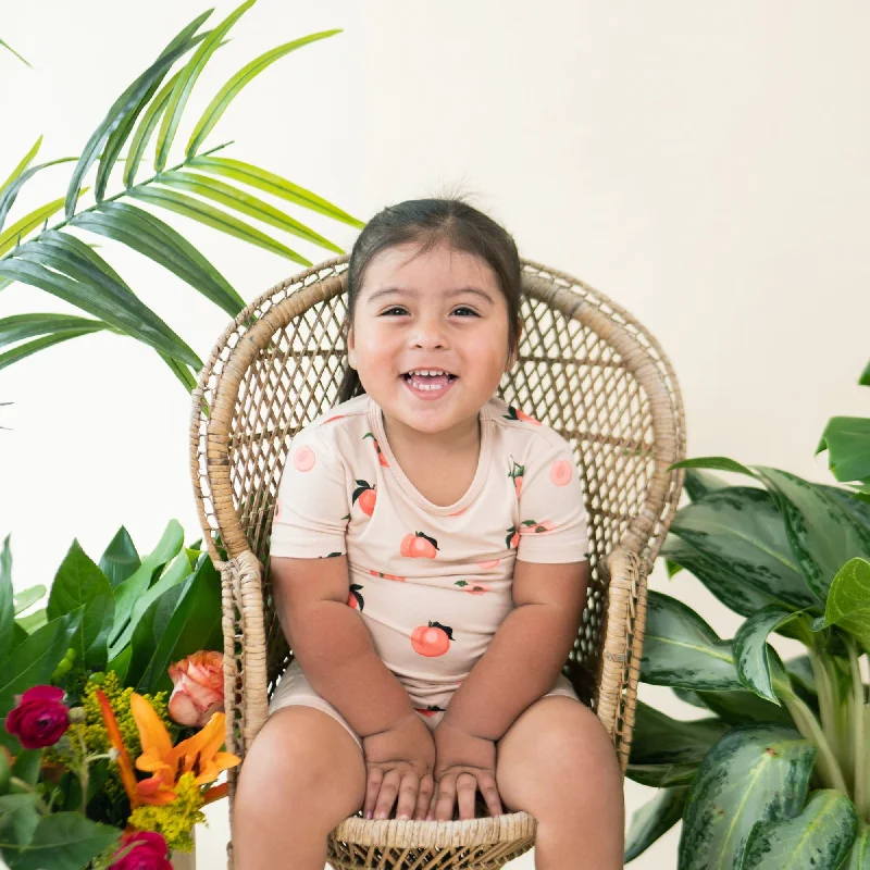 Short Sleeve Pajamas in Peach