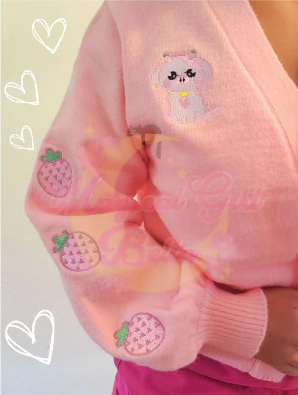 Strawberry Milk Cow Cardigan