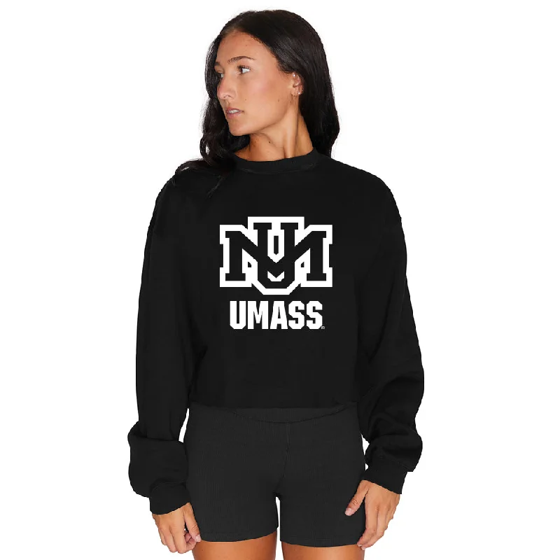 UMass Vintage Black Crewneck