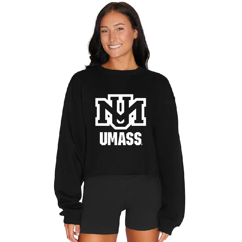 UMass Vintage Black Crewneck