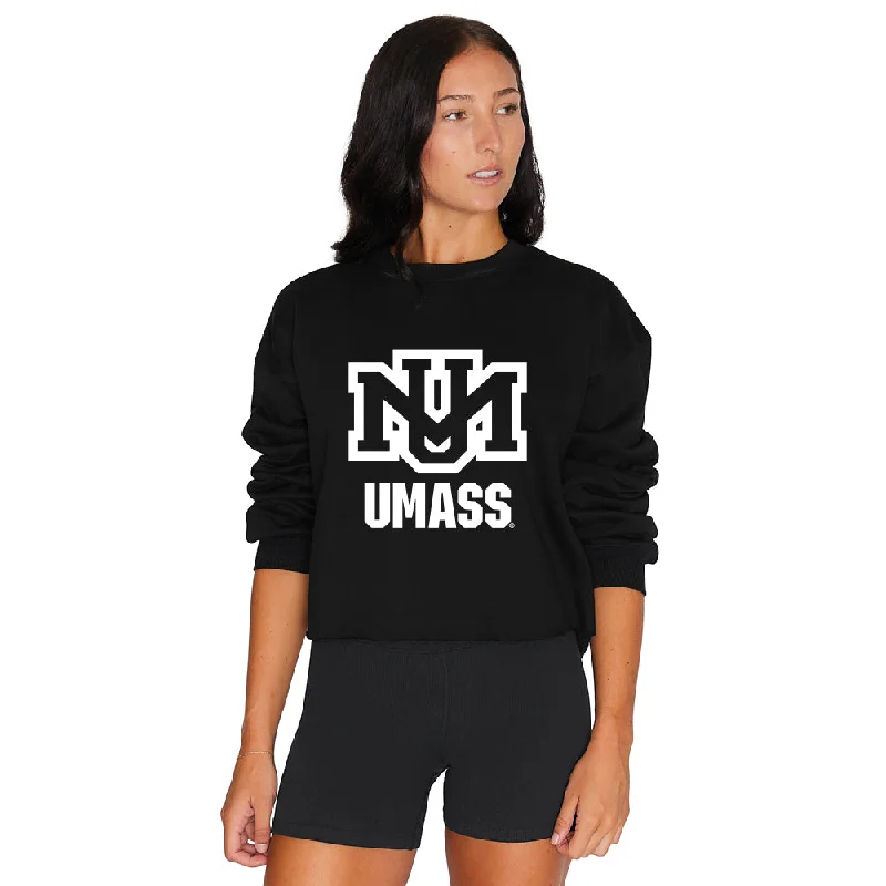 UMass Vintage Black Crewneck