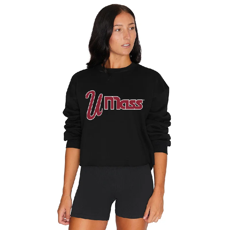 UMass Vintage Black Crewneck