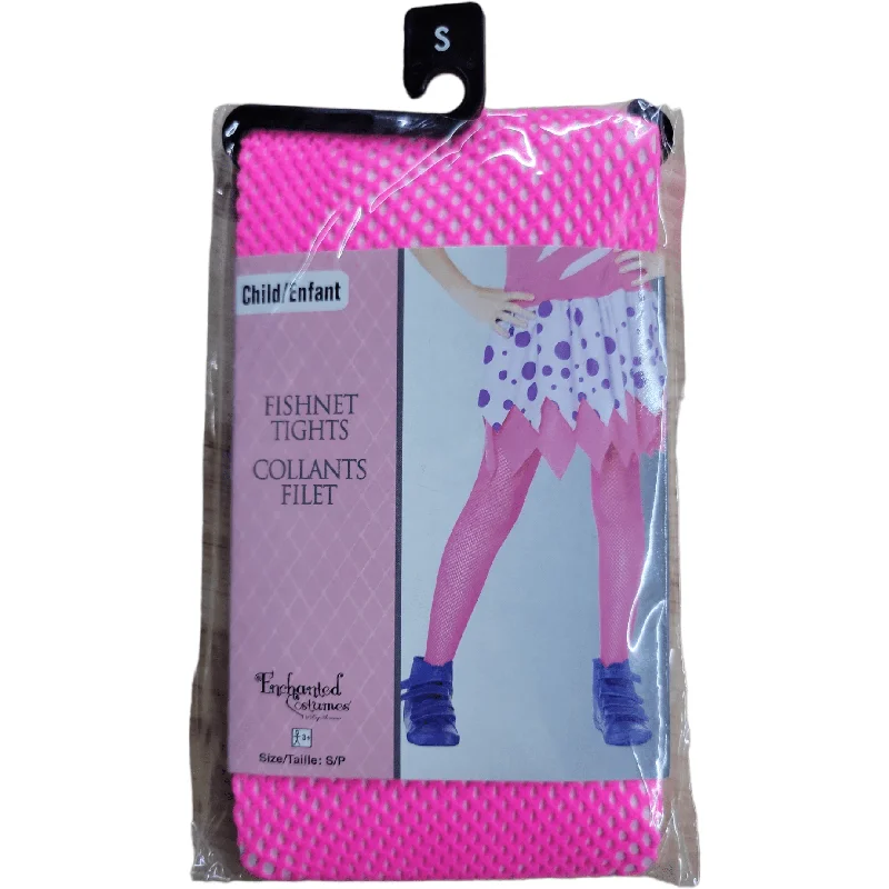 Child Size Bright Pink Fishnet Tights