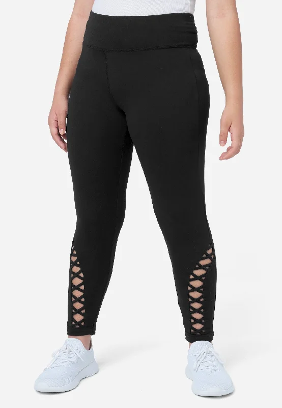 Lattice Ankle Detail Legging