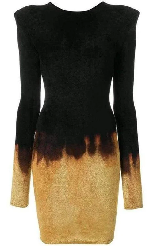 Black Velvet Fire Dress