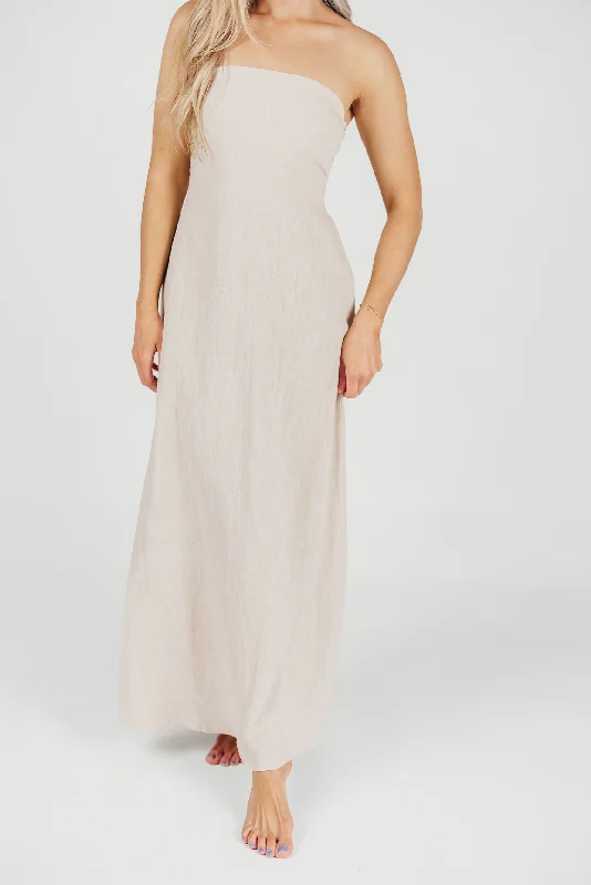 Blair Linen Maxi Dress in Melange