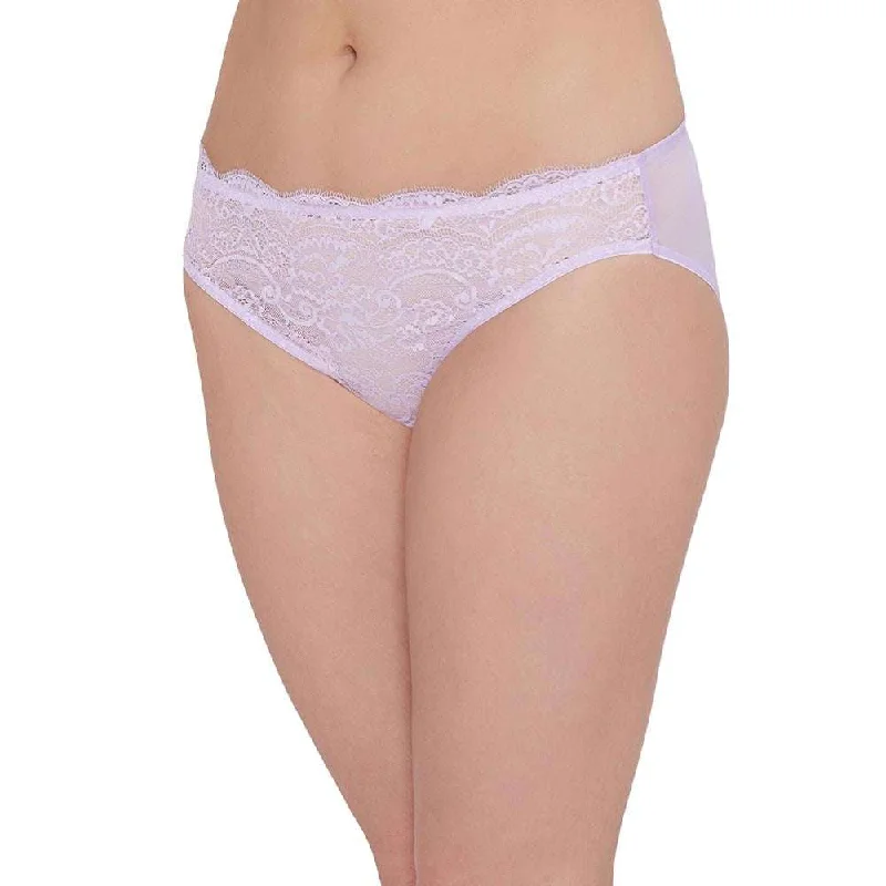 Essential Lace Low Waist Low Coverage Bridal Wear Lace Bikini Panty - Lavender