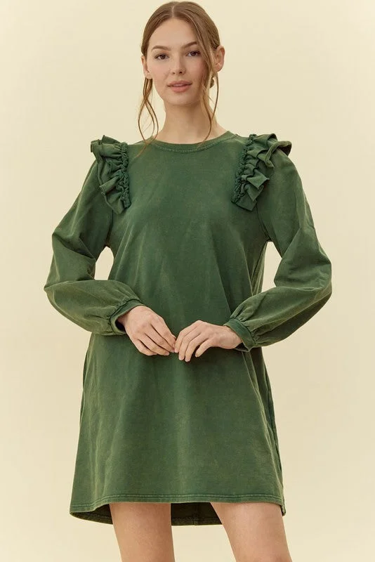 Forrest Ruffle Shoulder Dress