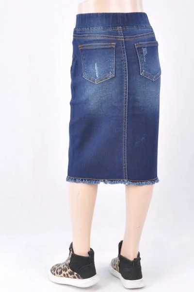 GIRLS Becca Denim Skirt (Dk. Indigo)