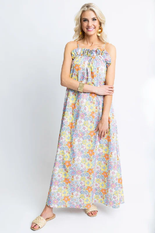 LONDON FLORAL APRON MAXI