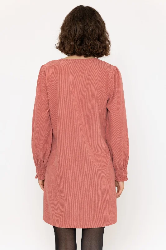 Long Sleeve Mini Dress in Rose