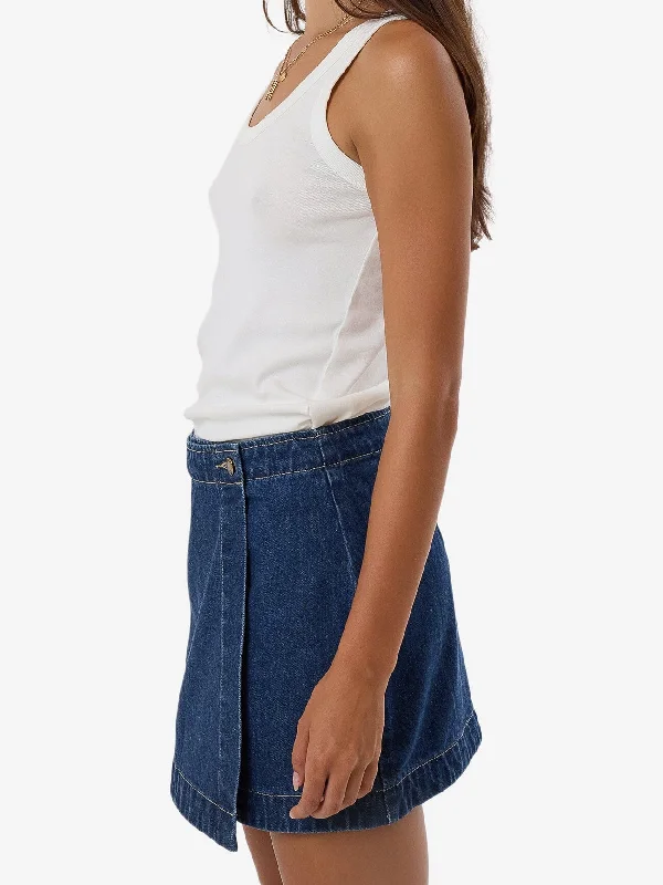 Marley Wrap Skirt - Union Blue