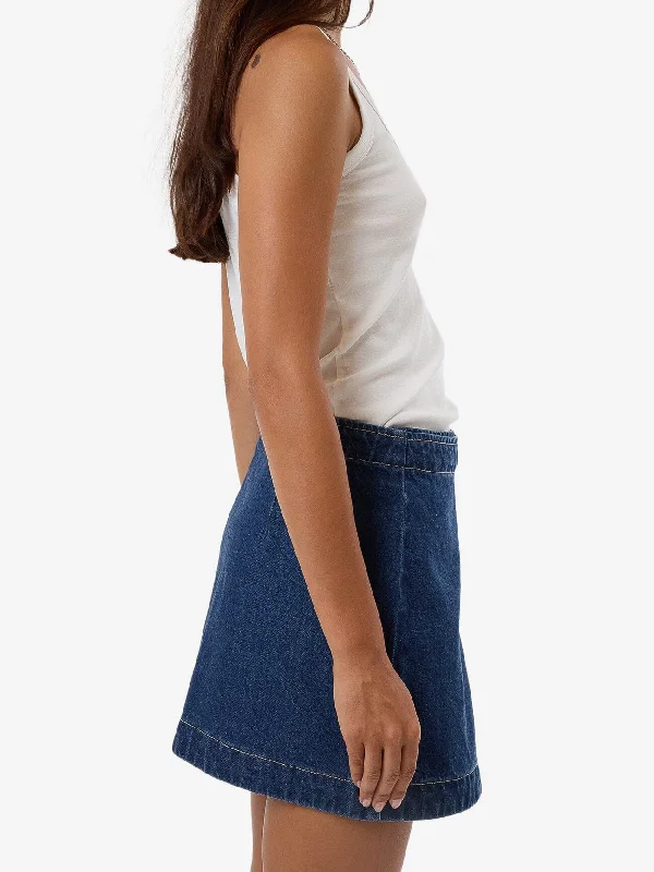 Marley Wrap Skirt - Union Blue