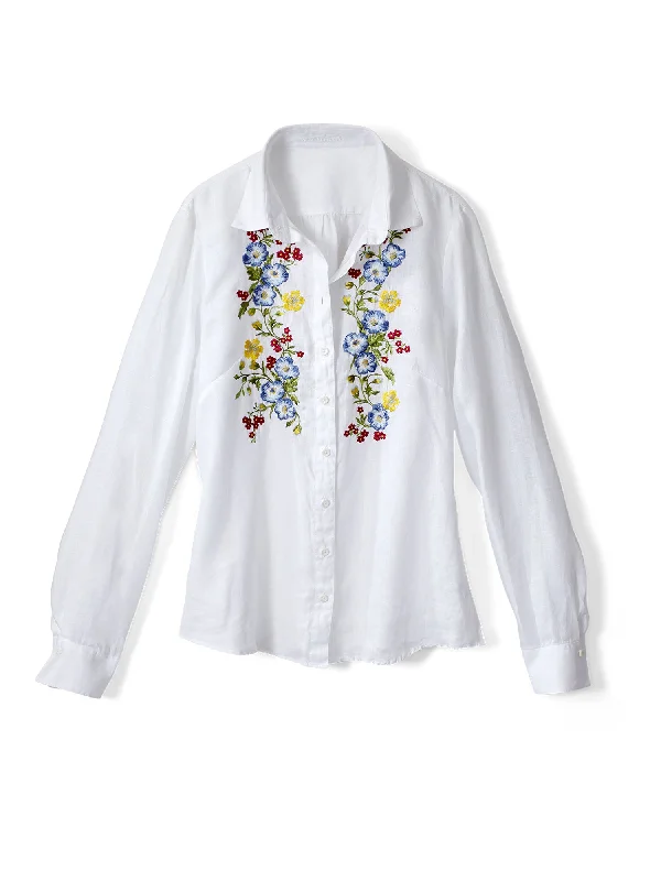 Millie Embroidered Linen Shirt