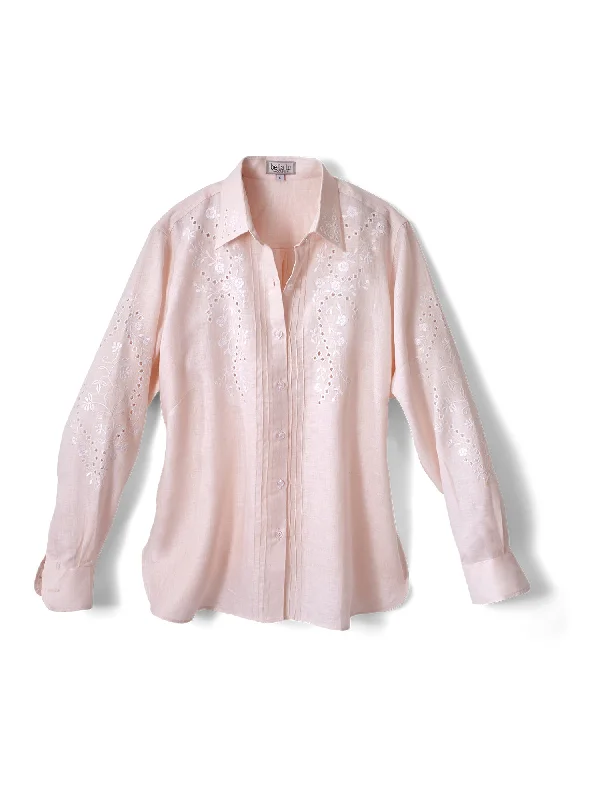 Miranda Cutwork Embroidered Linen Shirt