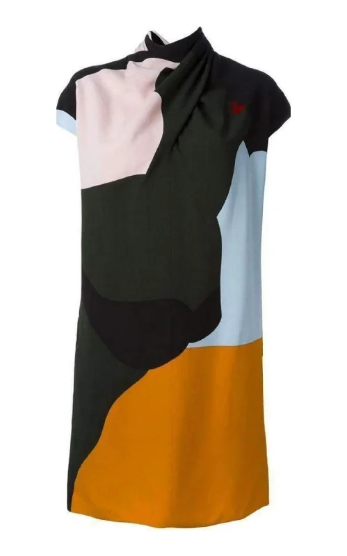 Multicolour silk dress