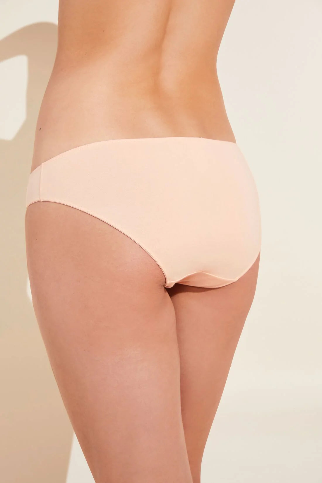 Pima Stretch Cotton Bikini in Buff