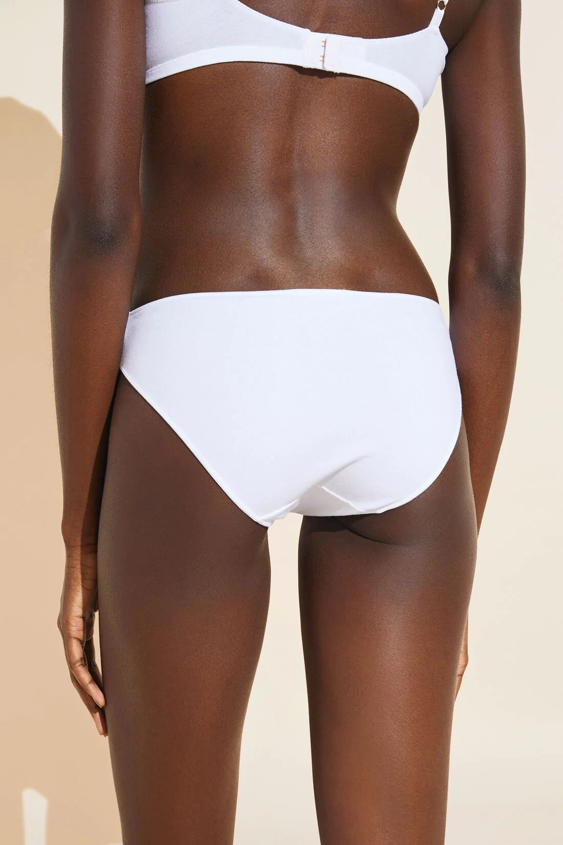 Pima Stretch Cotton Bikini in White