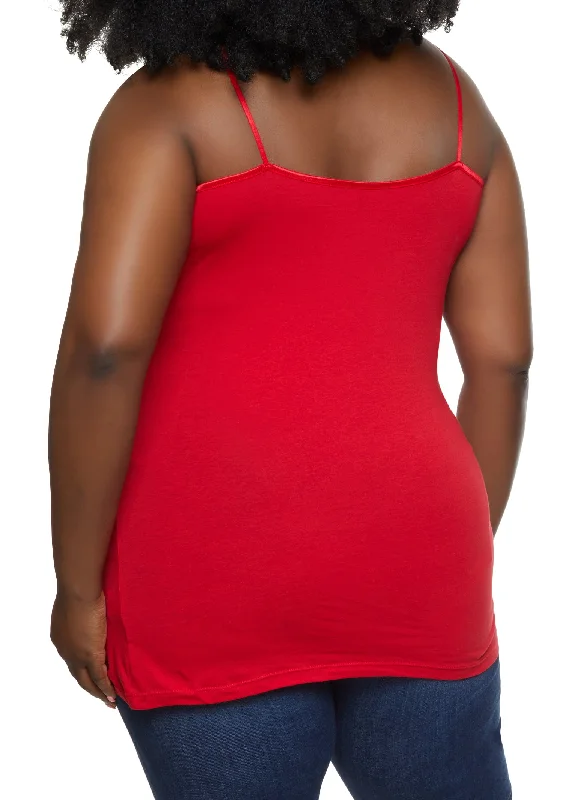 Plus Size Basic Solid Cami