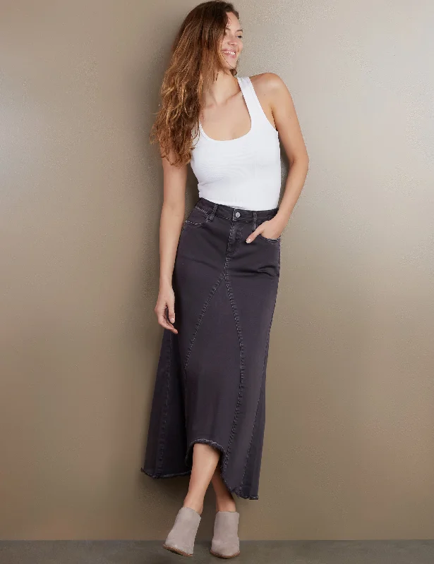 Selma Pieced Denim Maxi Skirt