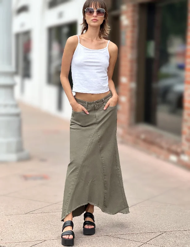 Selma Pieced Denim Maxi Skirt