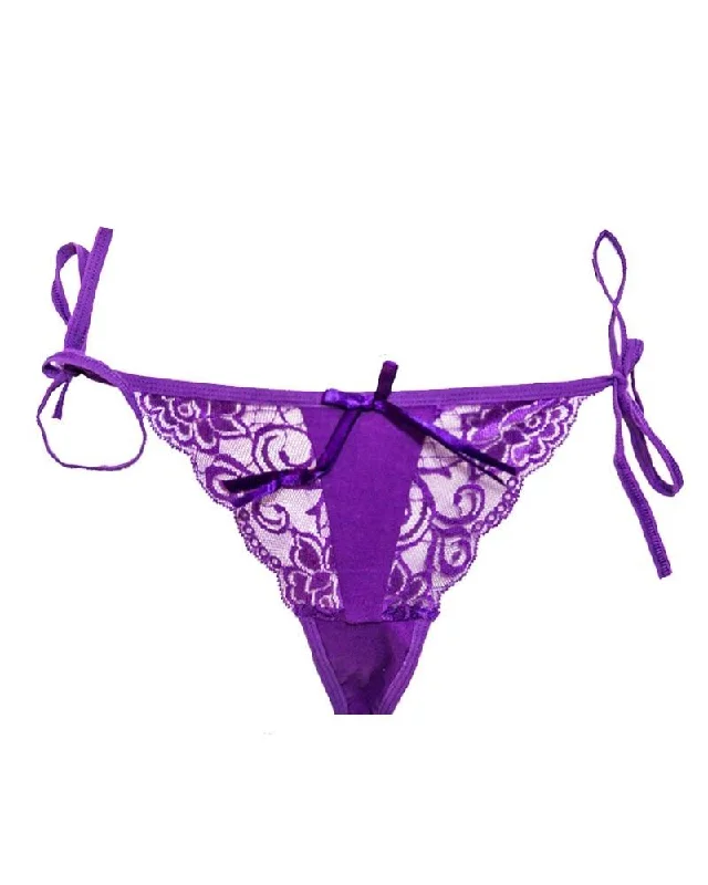 Sexy Net Lace Panty 6806 - Purple Bikini Type Underwear