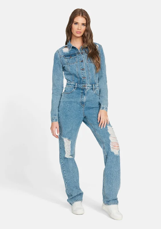 Tall Dalya Denim Jumpsuit