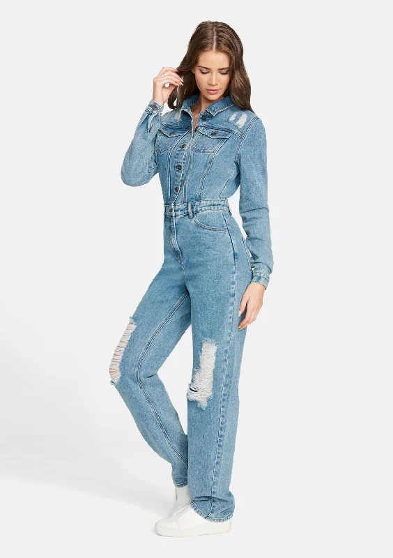 Tall Dalya Denim Jumpsuit