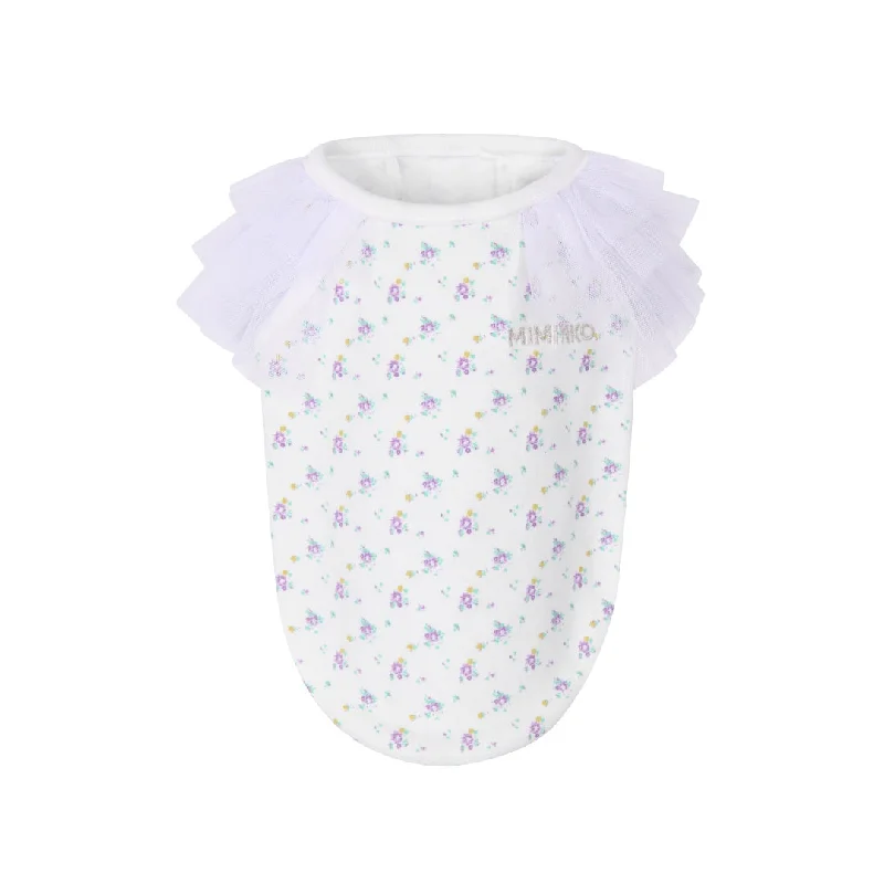 Tutu Princess Sleeve Top - White