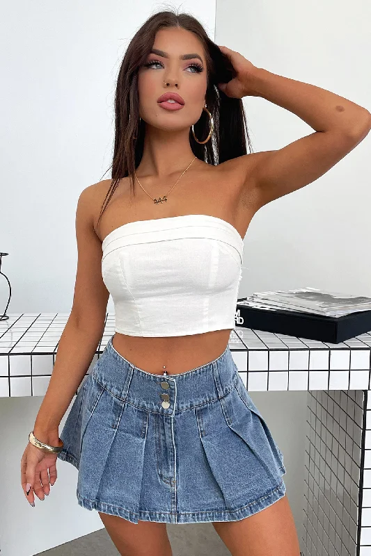 Veronica Mini Denim Skirt - Blue