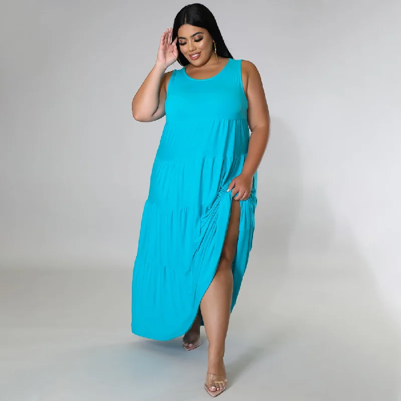 Wholesale 2022 Sundress Casual Big Tall Plus Size Elegant Maxi Dresses Women